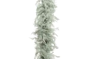 Kaemingk Boa di Piume Cm. 184 Colori Assortiti (Grigio/Verde)