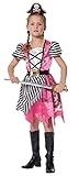 Mädchen Piratin Kostüm: Kleid, Haarreif mit Piratenhut
