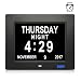 Produktbild SSA Digitaluhr, Day Clock Klaren, großen, Nicht abgekürzten Tag und Monat Wandbehang Schreibtisch/Regaluhr Demenz Clock mit Wecker Digital Calendar Black