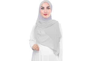 LINA & LILY Premium Chiffon Hijab Head Scarf Shawl Wrap for Muslim Women Lightweight