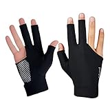 Alta calidad: los guantes de billar adopta lycra, la impresión de silicona y tela OK, que puede ser de larga duración y resistente para su uso