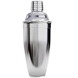 shaker da cocktail, 750 ml, professionale in acciaio inox, per cocktail, shaker Martinishaker + frullatore con setaccio