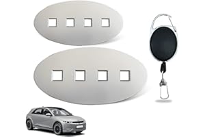 BestEvMod Morse Code Emblem Front & Rear ABS Material Set of 2 (Hollow Out Matt Silver)