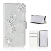 Produktbild Samsung Galaxy S8 Plus Folio Wallet Case Glitzer Schale Tasche Moonmini® Crystal Cover Schutzhülle mit Card Slot Funktion Standfunktion 3D Bling Kristall Diamant Flip Case Cover für Samsung Galaxy S8 Plus (Engel Mädchen)