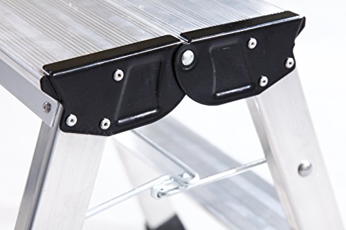 Krause 130068 Klapptritt 2 x 3 Stufen Aluminium, mit Roll-Stop-Automatik - 3