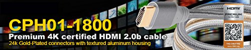 SilverStone SST-CPH01C-1800 – Premium Zertifiziertes 4K Ultra High Speed HDMI 2.0b Kabel, 180cm, kohle-grau - 12