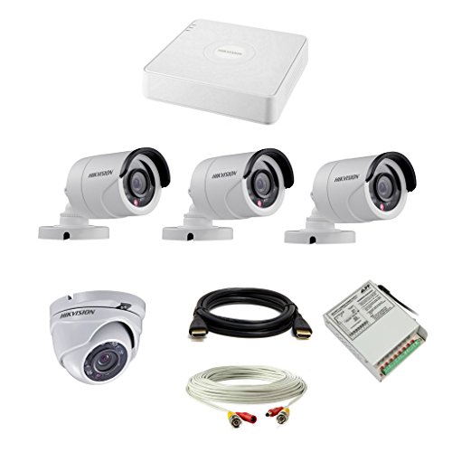 37% OFF on Hikvision set of 1+3 Dome and Bullet CCTV camera with