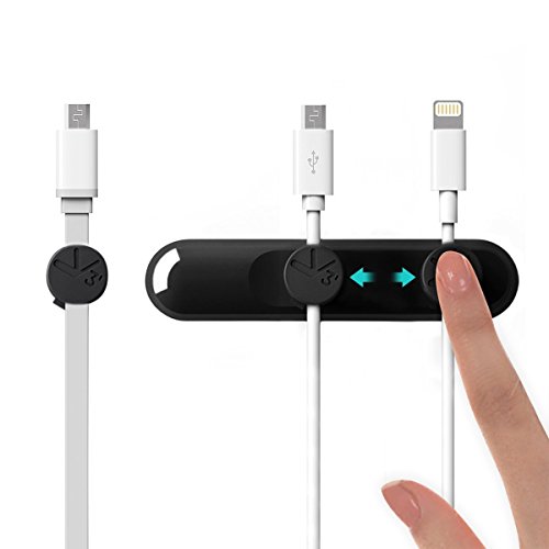 Câble Clips Magnétique, Hizek Câble Organisateur Cable Management pour Câbles d'Alimentation, Câbles de Charge, Câbles USB, Chargeurs de Téléphones Cellulaires, Câbles Audio -