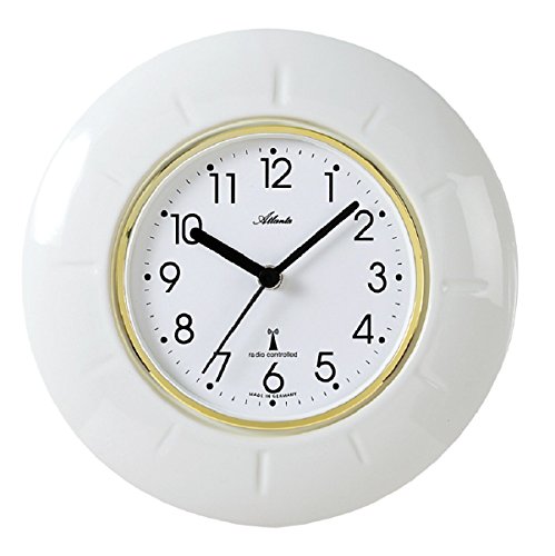 Atlanta Funk Küchenuhr Edel-Keramik Weiß - 6022