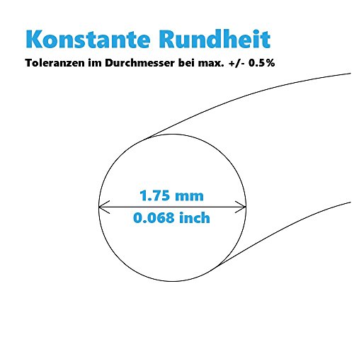 Firstcom ABS Filament (1kg Rolle) für 3D Drucker MakerBot RepRap Ultimaker u.v.m (1.75mm, blau) - 3
