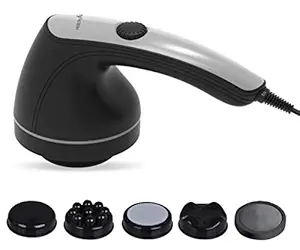 HealthSense Toner-Pro HM 210 Electric Handheld Full Body Massager for Pain Relief & Manipol Massage Machine for Home with 1 Year Warranty (Royal Grey)