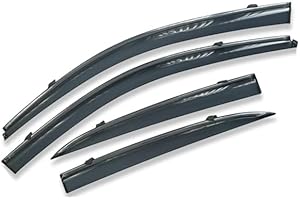 K - KONNEKT Wind Deflector Set for Lexus CT200H | 2011-2017 | Front & Rear | Chrome
