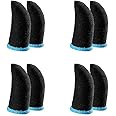 Inefable® Pubg Anti-Slip Thumb Sleeve, Increase Your Gaming Score Slip-Proof Sweat-Proof Professional Touch Screen Thumbs Finger Sleeve for Pubg Mobile Phone Game Gaming Gloves Multi Colour (4 Pair)