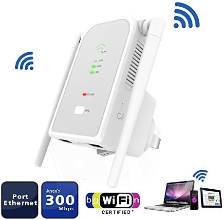 Ofspower WiFi Range Extender, 300Mbps Wireless WiFi Repeater Signal Amplifier Booster Supports Router Mode/Repeater/Access Point, with High Gain Dual External Antennas and 360 degree WiFi Coverage