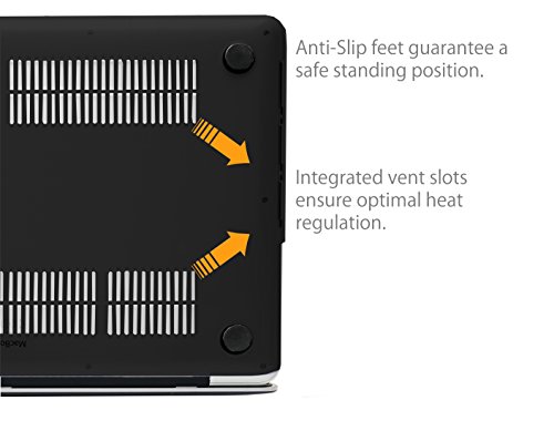 MyGadget H  lle Crystal Clear Case - f  r Apple MacBook Air 13   ab Mitte 2011  A1466 A1369 - Schutzh  lle Plastik Cover Hartschalen Tasche in Schwarz