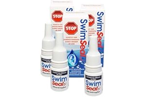 SwimSeal Pro 3-Pack Ear Drops to Protect from Trapped Water. Replace Earplugs Great for Swimming, Diving, Surfing and Hair Washing for All Ages and Children Over 6 Months