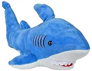MOMENMEMO Soft Fabric Shark Toy for Kids, Stuffed Animals Plush Toy for Kids, Plush Pillows for Baby Girls (40 cm) (Blue)