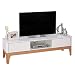 Produktbild KS-Furniture TV Lowboard Nora MDF weiß TV HiFi Regal 150 cm mit 2 Schubladen Kommode Skandinavisches Design Fernsehtisch TV Board