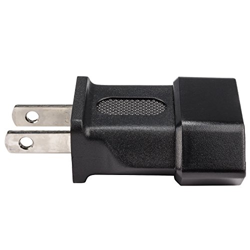 rocabo Netzadapter / Stromadapter / Reiseadapter – für die USA und Japan – USA / Japan Stecker auf Euro Buchse – genormte Stecker/Buchsen – stabile und sichere Ausführung – schwarz - 4