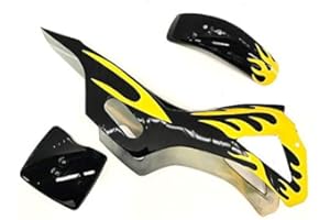 Carénages Flamme noir jaune Pocket Bike 49cc