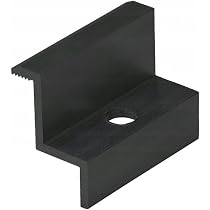 NAKA Alu-Mittelklemme Für PV-Module – 10 Stück, Schwarz Eloxiert, Höhe 25-40 Mm