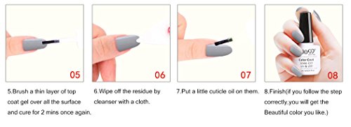 Elite99 UV Nagellack Nail Gel Polish Farbgel Nagelgel Grau Gelish(6x Stück) - 4