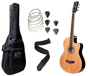 Ibanez Acoustic Guitar MD39C Right Handed Cutaway Guitar - Natural With Bag, Belt, Plectrums Complete Pack.