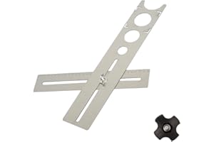 TOPHOMER Localizzatore di fori per piastrelle in ceramica, 60 cm, in acciaio inossidabile, portatile, per punzonatura marmo, campo di misurazione accurato per fori di perforazione per pavimenti, guida per