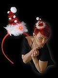 Blinkende Weihnachtsmütze Haarreif Mini mit Flöckchen Batterien inkl.