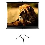 Produktspezifikation-Leinwand größe (Länge / Breite): Ca. 152x152 cm, Bildschirmformat 1:1,4:3,16:9- passend für alle HD, FULL HD Projektoren, mit 1,0 Gain und 160 ° Betrachtungswinkel