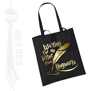 Jutebeutel Stoffbeutel ' Waiting for my letter from Hogwarts '