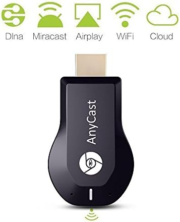 Hiija Wireless WiFi Display Dongle Anycast M4 DLNA Adapter 1080P HDMI Airplay Dongle for Android/ Smartphone /Samsung/Tablet/ iPhone/ iPad