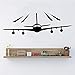 Price comparison product image GJQFJBS Airplane Style Wall Decoration Waterproof Wall Sticker Living Room Bedroom Decoration Accessory Vinyl Wall Art Black 43cm X 14cm