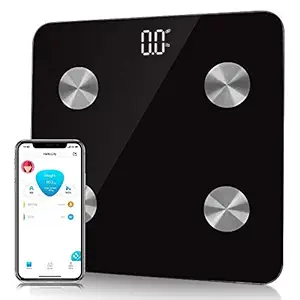 Prakal Bluetooth Body Fat Scales Bathroom Digital Weight Scale Composition Analyzer Monitor Smart BMI Scales 8 Essential Health Measurements and Tempered Glass Surface