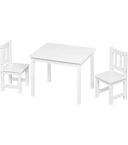 Montessori Holz-Tisch- und Stuhl-Set für Kinder - Bequeme Möbel für Kleinkind-Sc