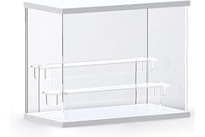 Nynelly 3 Niveles escaparate acrílico Montaje encimera Caja de Almacenamiento Organizador de Cubo, escaparate a Prueba de Polvo para Funko Pop Figuras Juguetes de colección, 12.6" x 7" W x 10" H