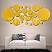 Produktbild Warmman Geburtstag oder Weihnachtsgeschenk 26 Teile / Satz Acryl Polka Dot Wandspiegel Aufkleber Zimmer Schlafzimmer Küche Bad Aufkleber Dekoration (Golden)