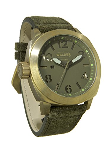 Men'Welder Armbanduhr Analog Quarz Leder K 51-9101 grn Men'Welder Armbanduhr Analog Quarz Leder K 51-9101 grn