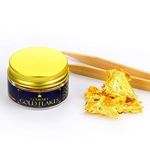 Barnabas Blattgold - Copos comestibles de hojas de oro auténtico, tarro de 30 mg