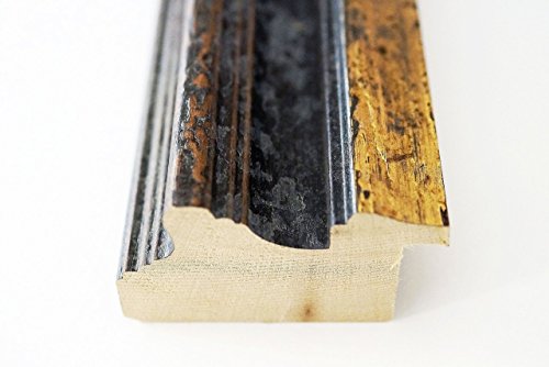 Spiegel Wandspiegel Badspiegel Flurspiegel Garderobenspiegel – Über 200 Größen – Trento Schwarz Gold 5,4 – Außenmaß des Spiegels 30 x 80 – Wunschmaße auf Anfrage – Antik, Barock - 5