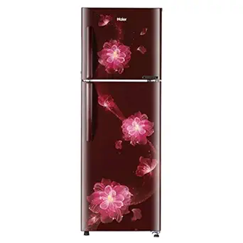Haier 258 L 2 Star Frost Free Double Door Convertible Refrigerator (HEF-25TRFF, Red Blossom)