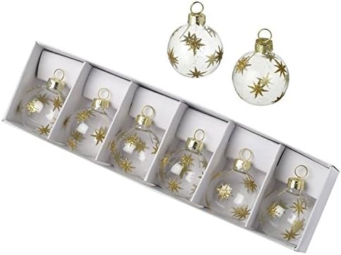 Set of 6 Mini Bauble Place Setting Holders. Name Card Holders