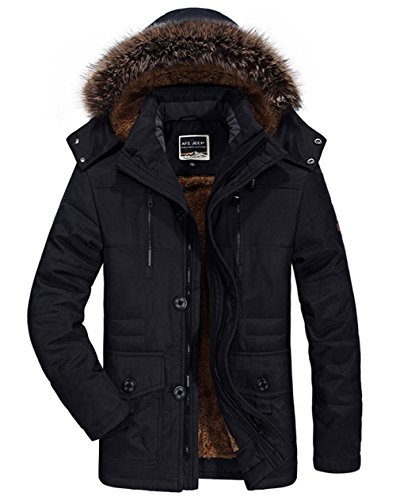 MISSMAO Cappotto Invernale Donna Con Cappuccio | Lungo Con Pelliccia Ecologica | Imbottito E Caldo | Giubbotto Parka - 2