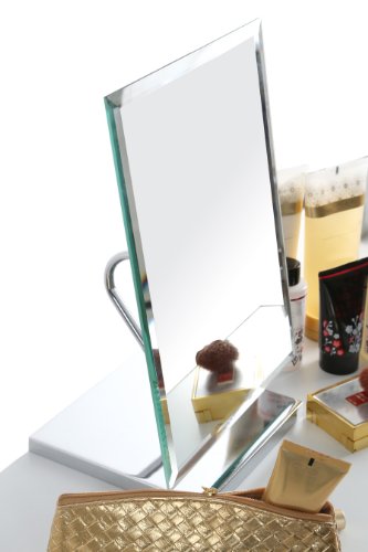 Premier Housewares Großer Kosmetikspiegel zum Stellen, rechteckig, verstellbar, auf Chromständer - 4