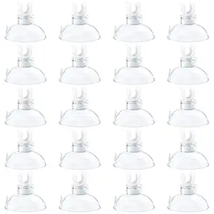 Pawfly 20-Piece Aquarium Suction Cup Clips Airline Tube Holders/Clamps for Fish Tank, Clear 0.2