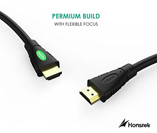 Honstek HD03 Hochgeschwindigkeits HDMI auf HDMI Kabel 0,9 m 1,8 m 3 m 4,6 m 7,6 m Kabel Unterstützung Ethernet 3D 4K Video und Audio Kanal kompatibel mit Blu-Ray Player Apple TV PS4 PS3 Xbox Eine Xbox 360 und alle Computer HDMI Geräte - 2