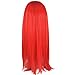 Popamazing 18"/45cm Red Long Straight Wigs - Natural, Heat Resistant and Full Straight Wigs for Women, High Quality Wig