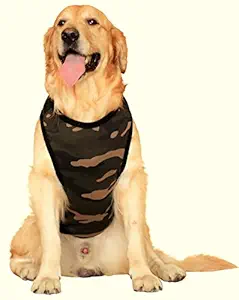 Doxters Cotton T Shirts For Large Dogs- Army Camouflage Print, Size 32