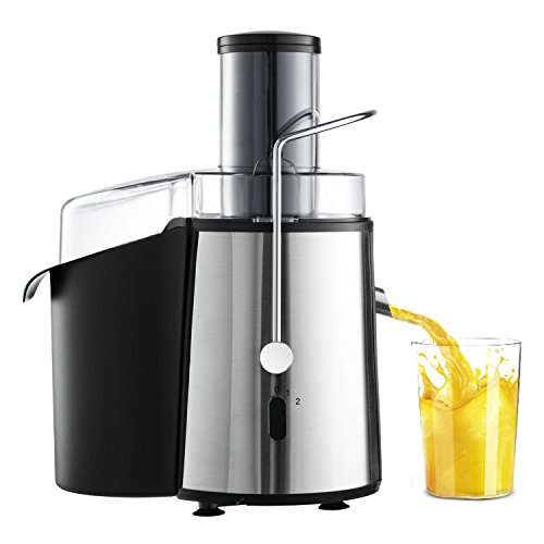 Professionelle leistungsstarke breite Mund Frucht Juicer 1000W Max Power Motor mit 2 Liter Saftkrug und Reinigungsbürste – 33,5 x 22 x 41 cm – Farbe schwarz – ABS-Material – Zwei Geschwindigkeiten zur Verfügung - 2