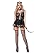 Yidarton Damen Spitze Unterwäsche Sexy Dessous Set Erotik Kostüme Babydoll Lingerie Reizwäsche (Schwarz)
